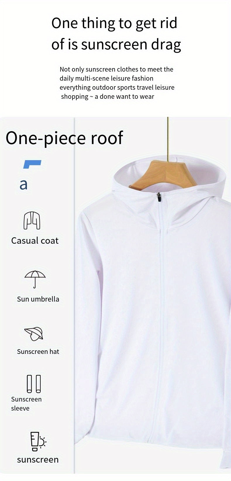 Summer Thin Ice Silk Anti-Ultraviolet Women'S Sun Protection Swimsuit Jacket Front Zipper Fishing Suit Couple Sun Protection Suit Women'S Jacket