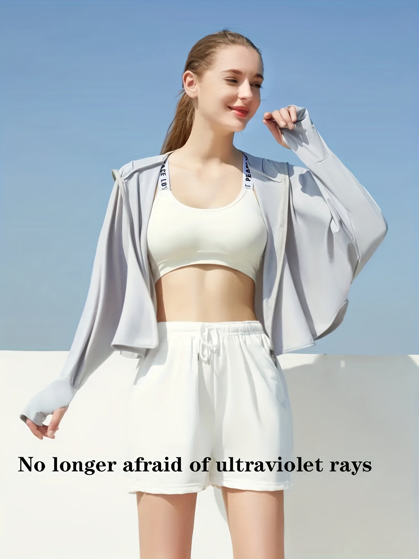 Womens Spring Summer UV Block Ice Silk Sun Protection Jacket with Hood