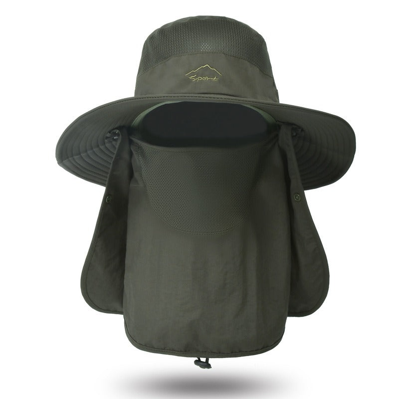 Unisex Fisherman Hat Sun Hat Summer Outdoor Quick Dry Sun Hat Fishing Breathable Sun Hat