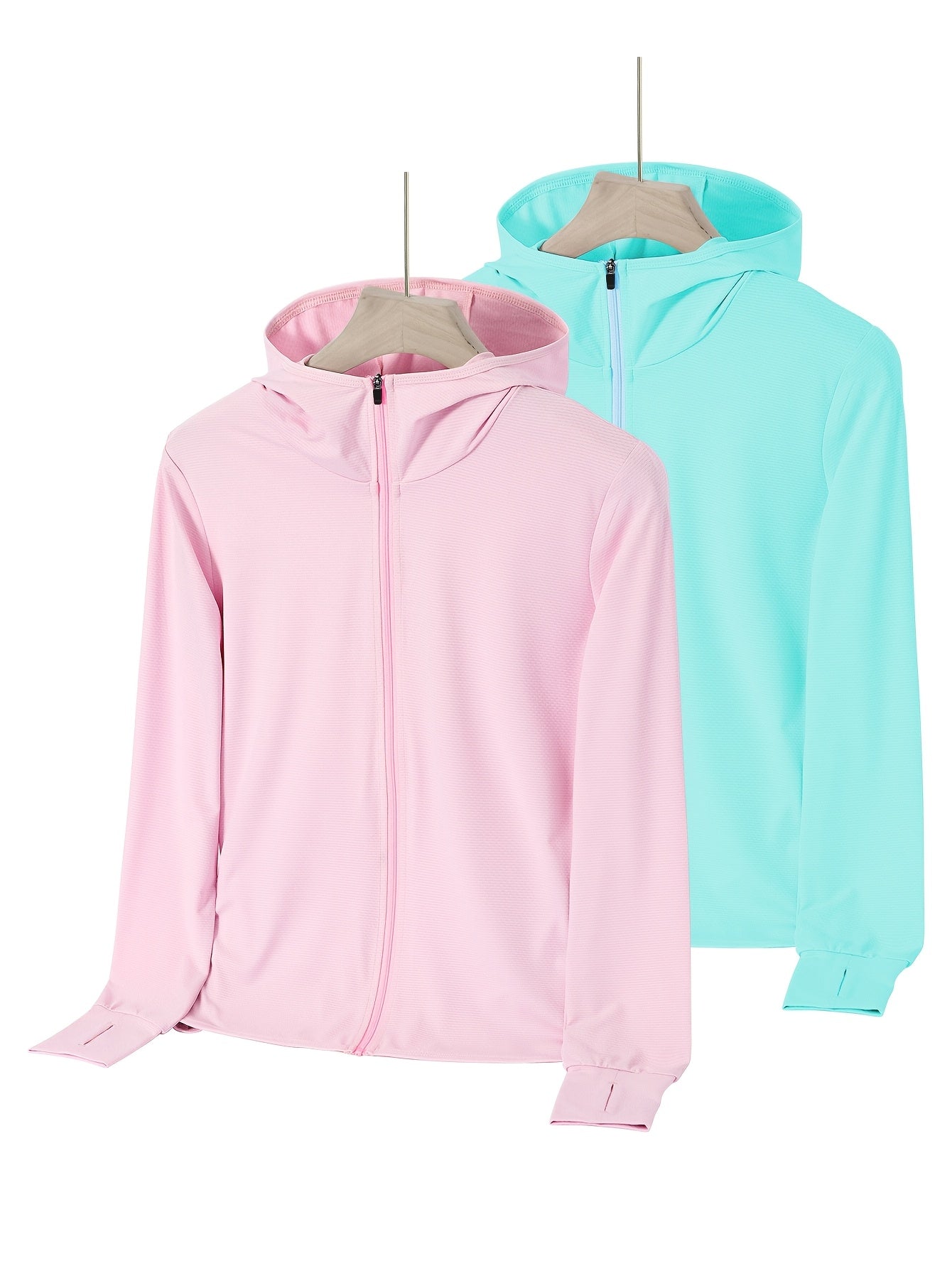 Womens Lightweight Summer Jackets 2 Pack Ice Silk Full Zip Outdoor Wear