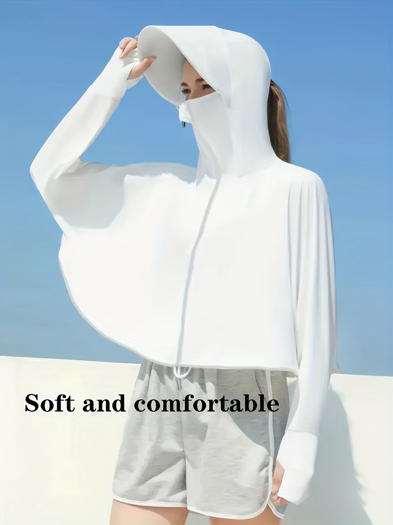 Womens Spring Summer UV Block Ice Silk Sun Protection Jacket with Hood